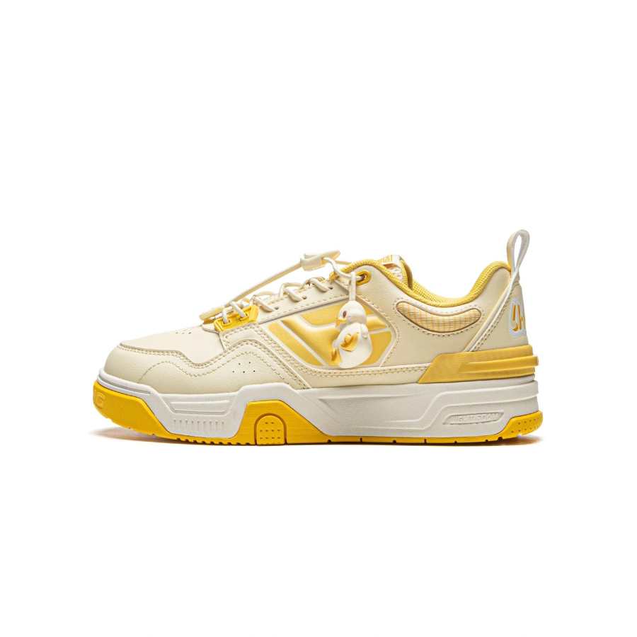 Li-Ning YOUNG Li Ning YOUNG SKATE 80S Sports Lifestyle Support Low top Kids Lifestyle Shoes Custard Yellow Kids'