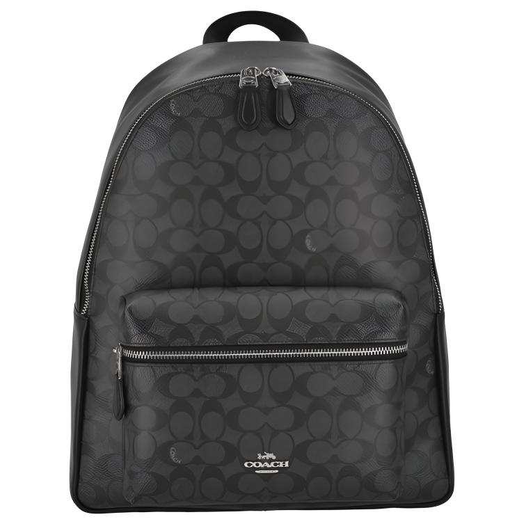 COACH COACH Charlie Double Zip Closure Backpack Large Unisex Black