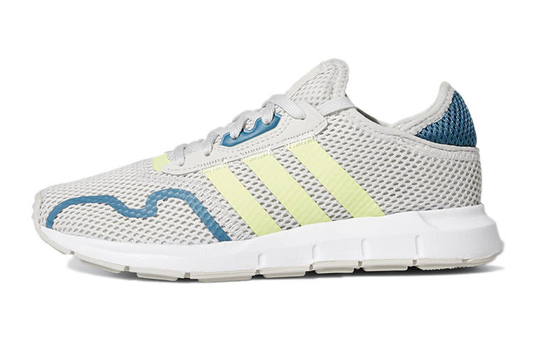 Adidas Originals Swift Run X Mesh Abrasion Resistant Slip Resistant Low top Kids' Running Shoes Gray Yellow Blue