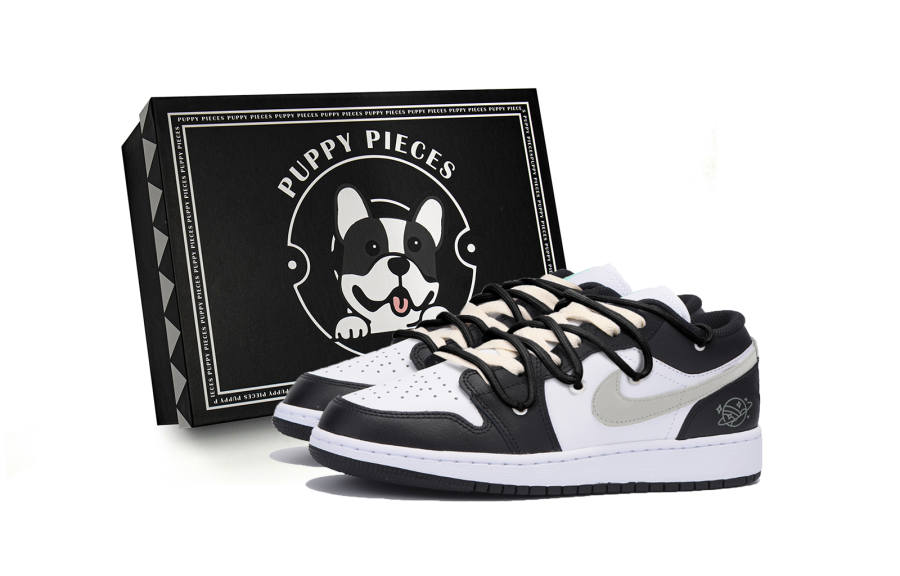 Jordan Jordan Air Jordan 1 Slip Resistant Low top Children's Basketball Shoes Black Teenagers
