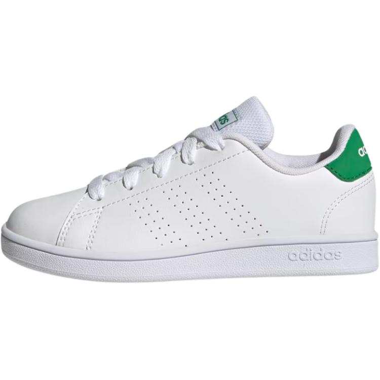 Adidas Neo ADVANTAGE Abrasion Resistant Low top Kids' Skateboarding Shoes White Green Kids'
