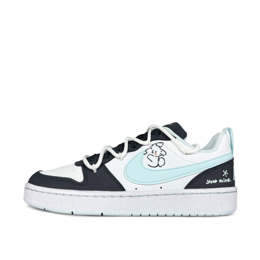 Nike Nike Court Borough Low top Kids' Skateboarding Shoes Black Cyan Teenagers