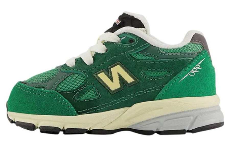 New Balance New Balance NB 990 V3 Suede Anti kick Low top Running Shoes Green Kids'