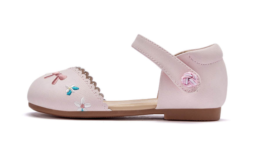 DAVE&BELLA Slip Resistant Abrasion Resistant Slip Resistant Abrasion Resistant Low top Kids' Leather Shoes Pink