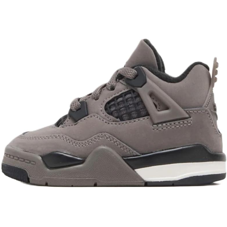 Jordan Jordan Air Jordan 4 Leather Mid top Toddler Shoes Gray Black Infant And Toddler