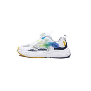 ROOKIE PU, Textile Abrasion Resistant Abrasion Resistant Kids Lifestyle Shoes White Blue Teenagers