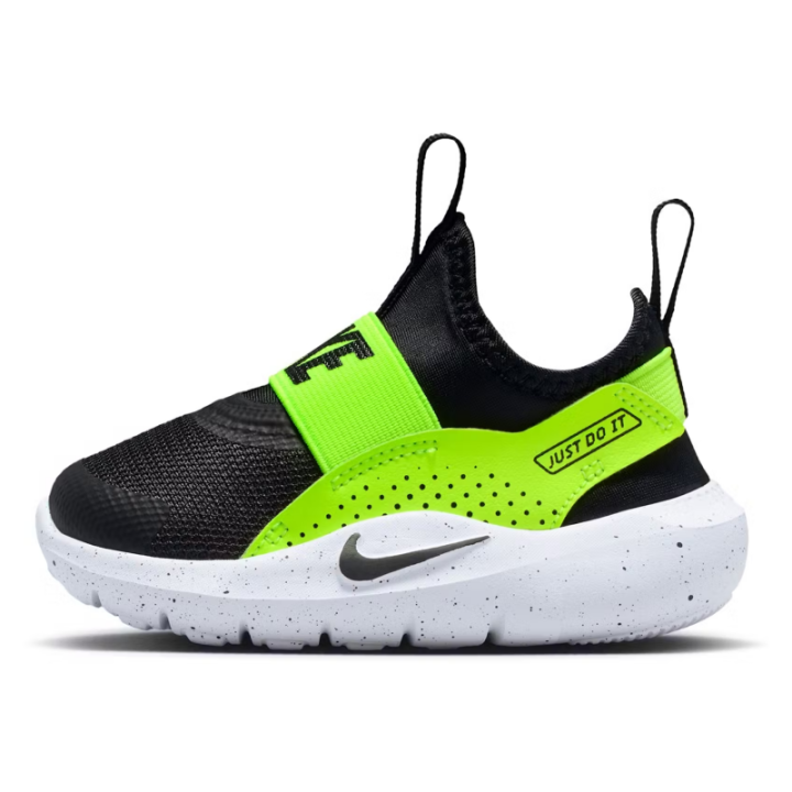 Nike Nike Flex Runner 4 Abrasion Resistant Abrasion Resistant Low top Toddler Shoes Black/Neon Yellow/White