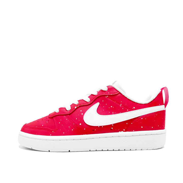 Nike Nike Court Borough Cinnabar Leather Slip Resistant Cushioning Abrasion Resistant Low top Kids' Skateboarding Shoes