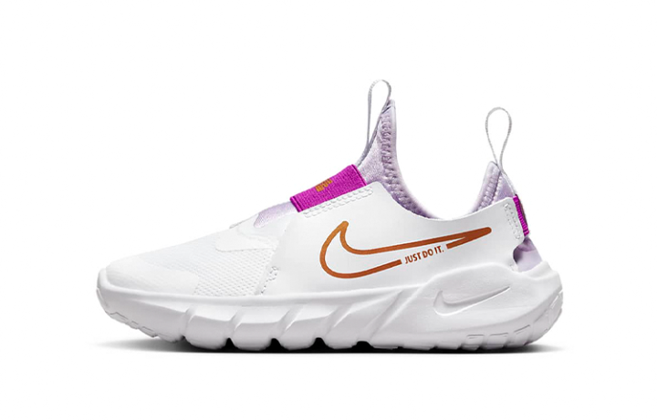 Nike Nike Flex Runner 2 Comfortable Slip Resistant Abrasion Resistant Low top Kids' Running Shoes White