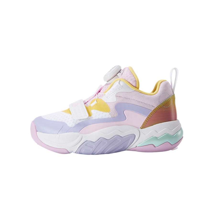 FILA KIDS BOA Mesh Slip Resistant Low top Children's Basketball Shoes Pink Sheer Light Purple Kids'