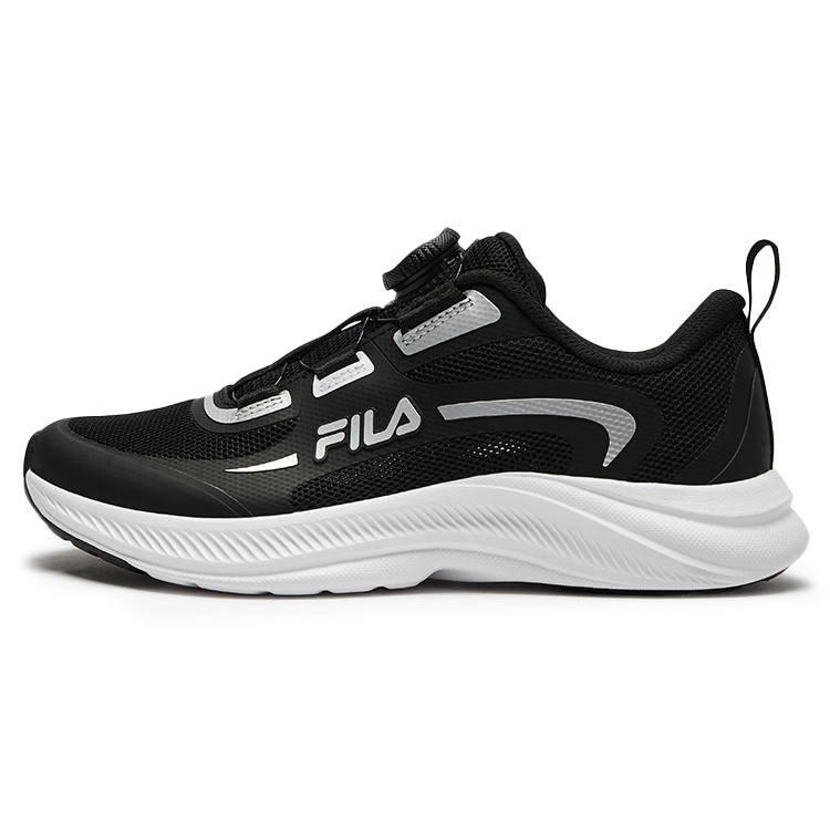 FILA KIDS Capsule Shoe Textile, Synthetic Leather Low top Kids' Running Shoes Black Unisex