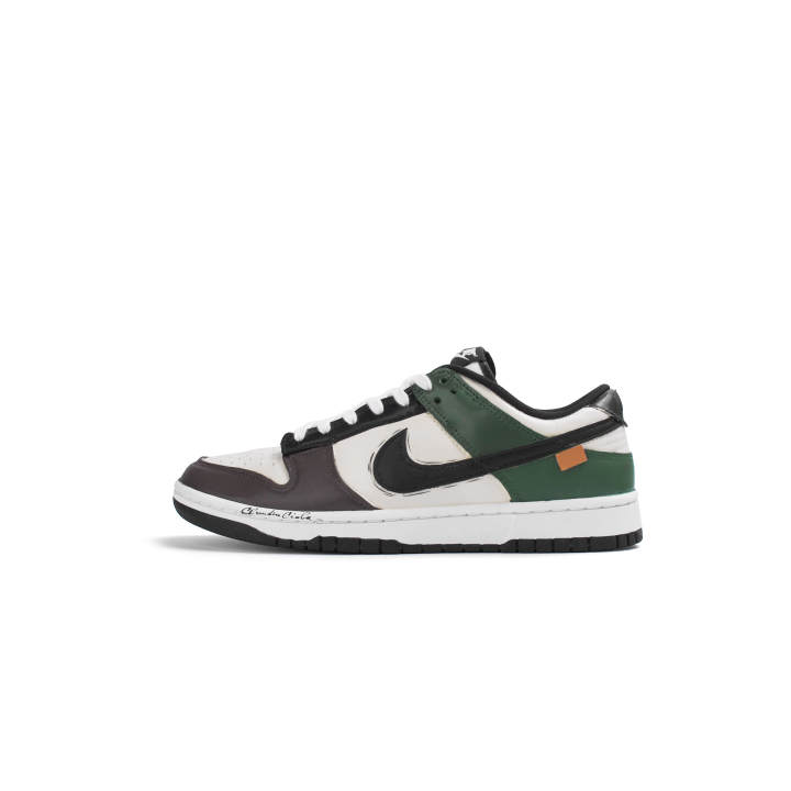 Nike Nike Dunk Moonlit Red Sandalwood Leather Slip Resistant Lightweight Cushioning Low top Kids' Skateboarding Shoes Jasper