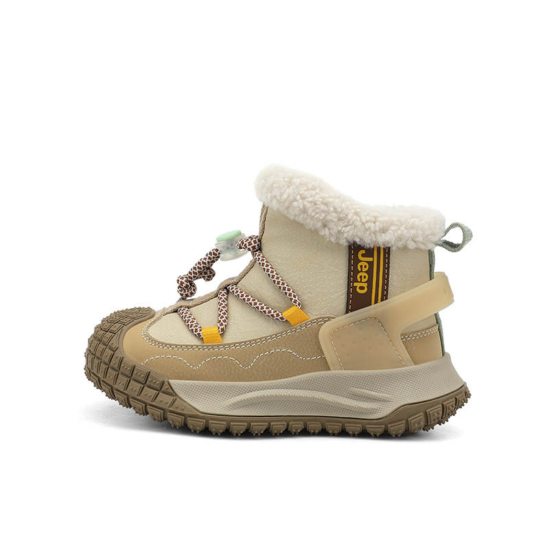 Jeep Outdoor Sports Versatile Fashion Trend Thickened And Fleece Lined High top Kids' Boots Kids'