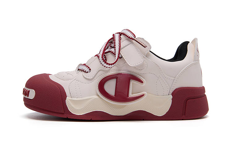 Champion Kids Puffy Shoes Rebound And Breathable Low top Kids' Skateboarding Shoes Ancora Red Kids'
