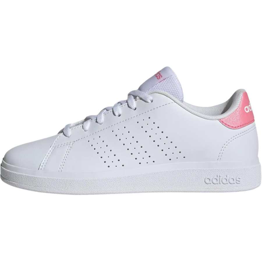 Adidas Adidas ADVANTAGE BASE 2.0 Cushioning Abrasion Resistant Low top Kids' Skateboarding Shoes White Teenagers