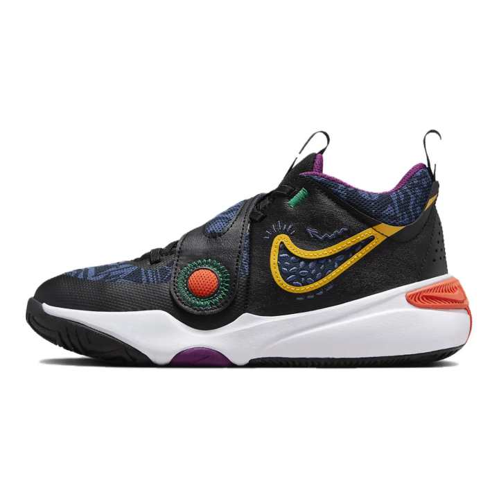 Nike Nike Team Hustle D 11 Low top Basketball Shoes Black Yellow Unisex