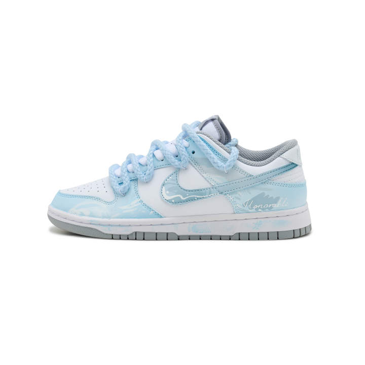 Nike Nike Dunk Island Journal SAML Leather Low top Children's Basketball Shoes Sky Blue Kids'