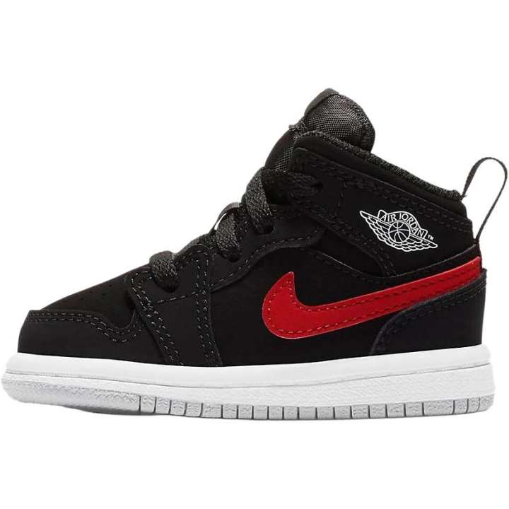 Jordan Jordan 1 Mid Multi-Color Swoosh Black TD
