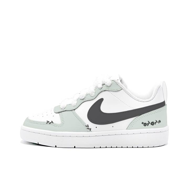 Nike Nike Court Borough Blue Wild Whisper Leather Slip Resistant Cushioning Abrasion Resistant