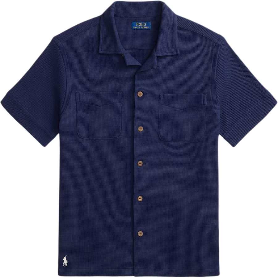 Polo Ralph Lauren waffle-knit camp-collar shirt