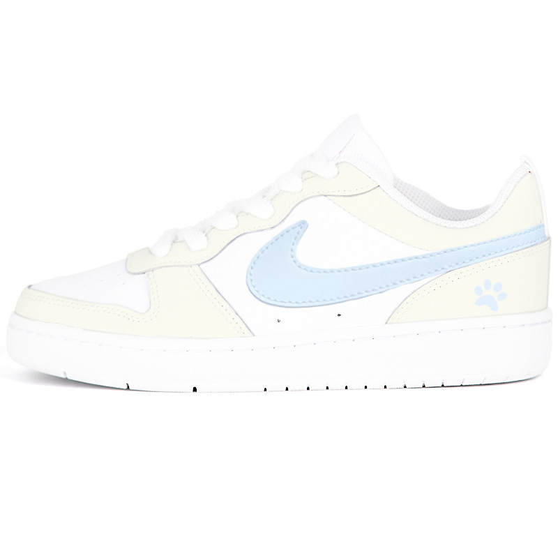 Nike Nike Court Borough 2 Bear Cookies Synthetic Leather Abrasion Resistant Slip Resistant Cushioning