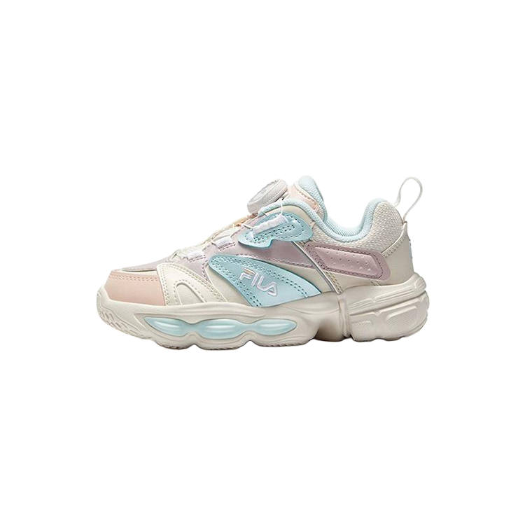 FILA KIDS Abrasion Resistant Breathable Low top Kids' Running Shoes Peach Purple Children Aged 3 7 Years Old