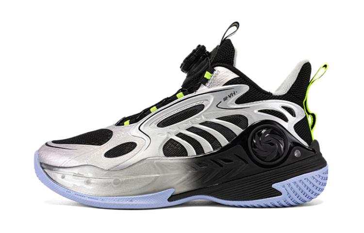 361°KIDS Cushioning Breathable Low top Children's Basketball Shoes Silver Black Kids'