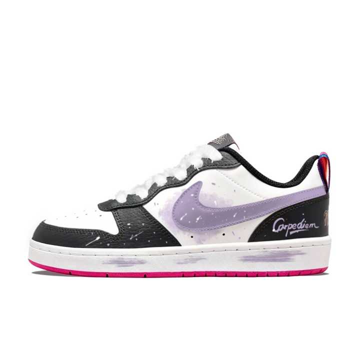 Nike Nike Court Borough Phantom Purple Shadow Synthetic Leather Slip Resistant Abrasion Resistant Low top