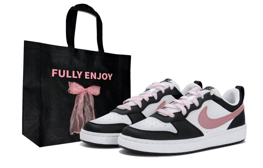 Nike Nike Court Borough LOW RECRAFT Low top Kids' Skateboarding Shoes White Black Pink Teenagers