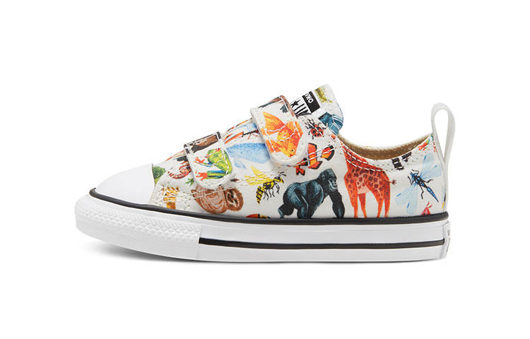 Converse All Star 2V Low top Skateboard Shoes White Multicolor Infant And Toddler