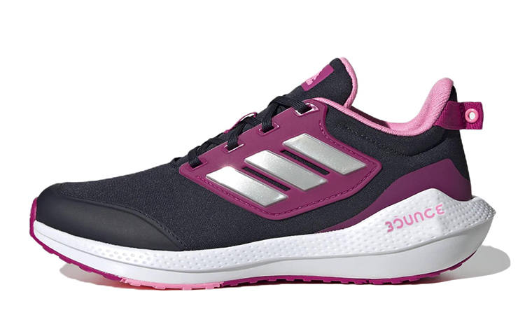 Adidas Adidas EQ21 Slip Resistant Cushioning Abrasion Resistant Low top Kids' Running Shoes Silver Pink Teenagers