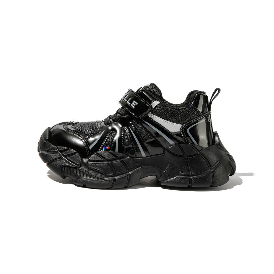 BELLE Textile, Synthetic Leather Low top Kids Lifestyle Shoes Black Kids
