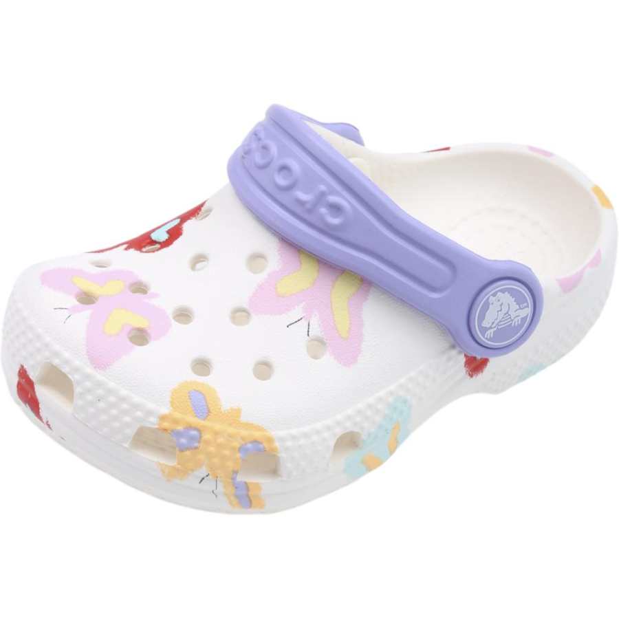 Crocs Low top Toddler Shoes White Purple Infant And Toddler