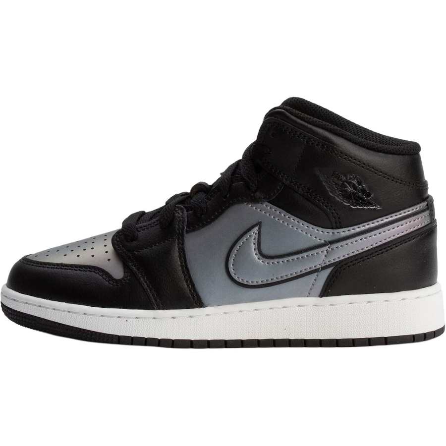 Jordan Jordan Air Jordan 1 Mid top Basketball Shoes Black/Gray Unisex