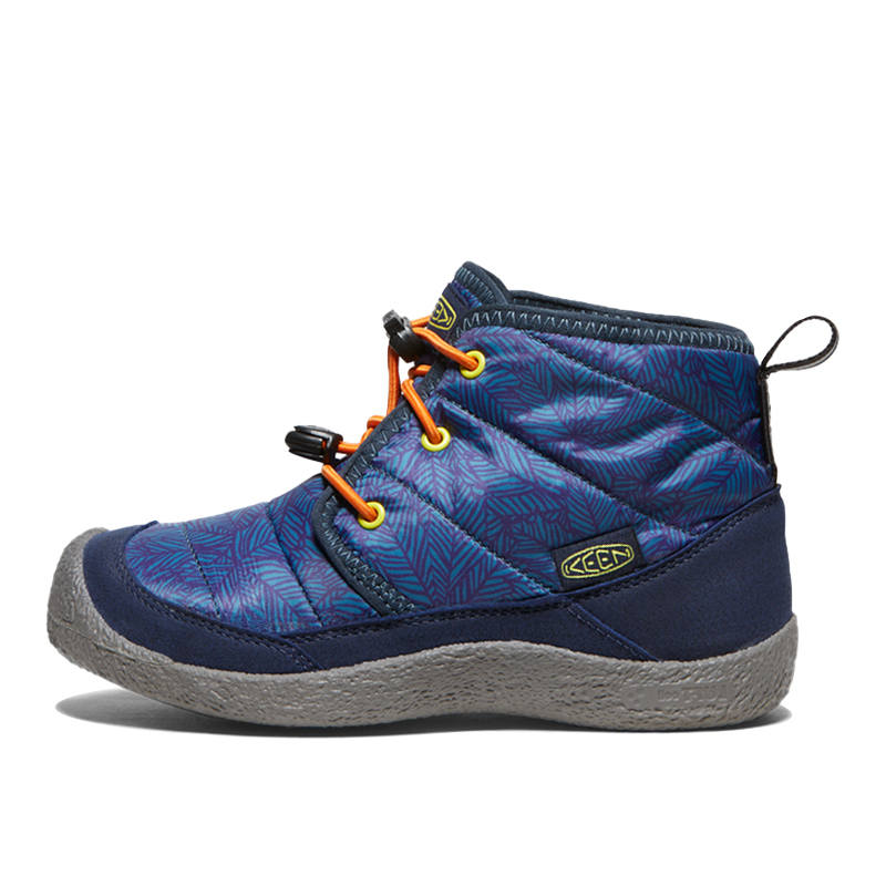 Keen HOWSER II CHUKKA WP Casual Abrasion Resistant High top Kids' Outdoor Shoes Dark Tourmaline Color Teenagers