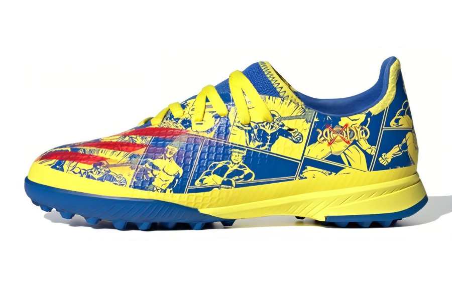 Adidas Adidas X GHOSTED Abrasion Resistant Low top Kids' Soccer Shoes Blue Yellow Red Kids'