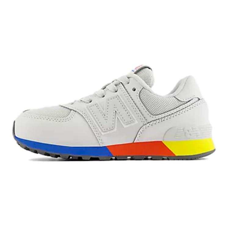 New Balance New Balance NB 574 Kids Lifestyle Shoes White Blue Yellow Kids'