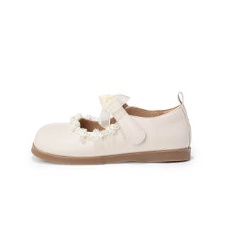 Tongmengqiantian Low top Leather Shoes Beige Kids'