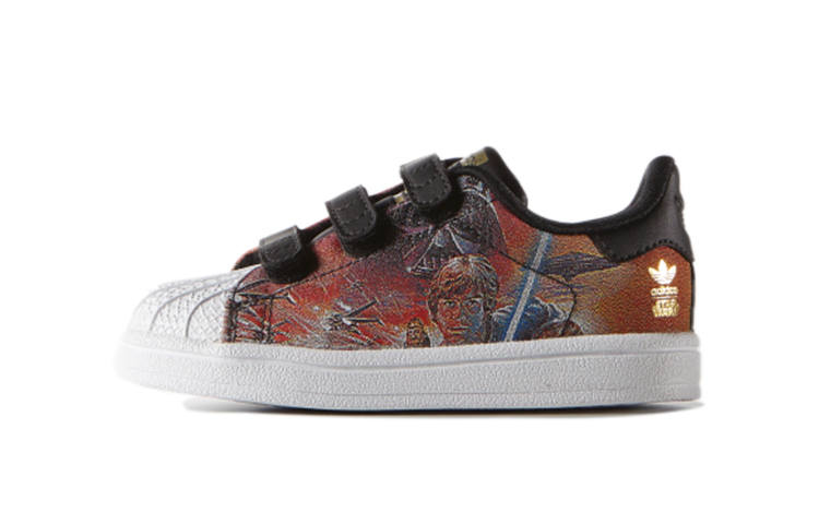 Adidas Originals x Star Wars SUPERSTAR Comfortable Breathable Low top Toddler Shoes Infant And Toddler