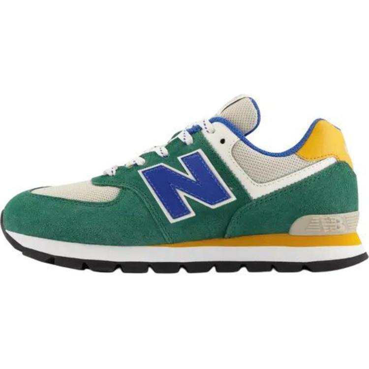 New Balance New Balance NB 574 Low top Kids Lifestyle Shoes Green/Blue/Yellow Teenagers