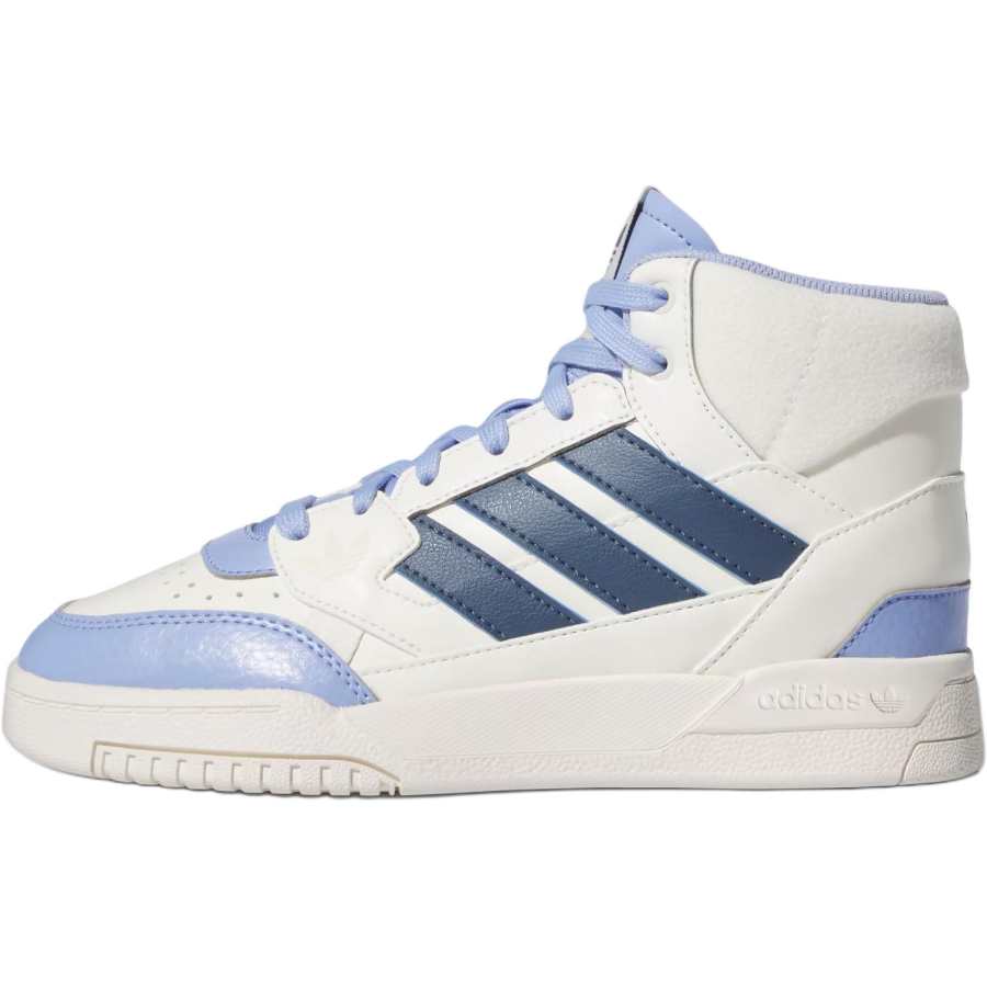 Adidas Originals DROP STEP SE Slip Resistant Abrasion Resistant High top Kids' Skateboarding Shoes White/Light Blue