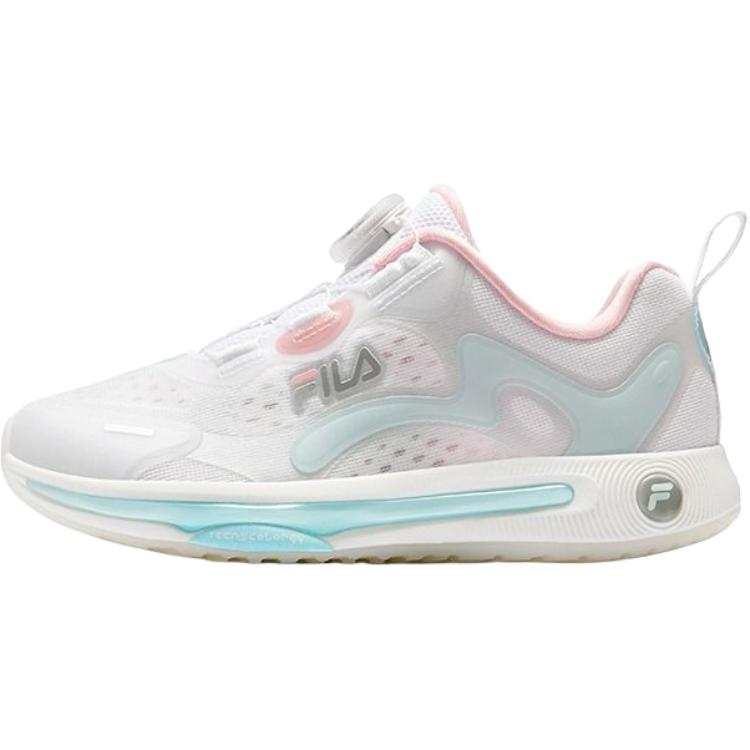 FILA KIDS THUNDER Super Leap Abrasion Resistant Rebound Breathable Support Low top Running Shoes FILA White/Sky Blue RA