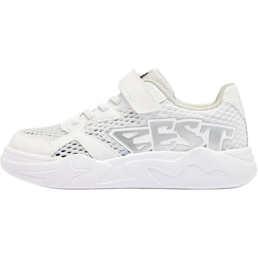 QIAODAN Synthetic Leather, Textile Breathable Low top Skateboard Shoes White Unisex