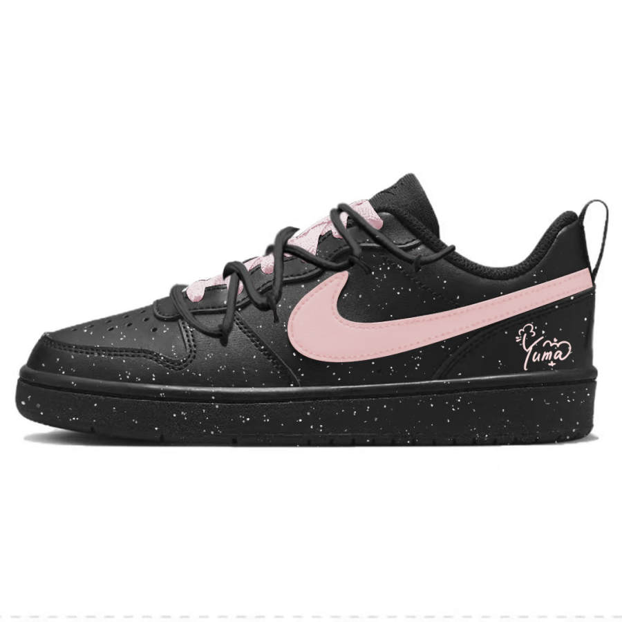 Nike Nike Court Borough Lonesome Girlish Synthetic Leather Slip Resistant Abrasion Resistant Low top