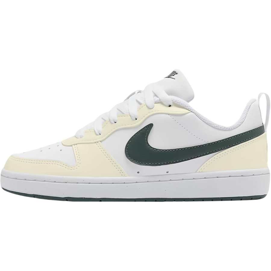 Nike Nike Court Borough Slip Resistant Abrasion Resistant Low top Kids' Skateboarding Shoes Custard Teenagers