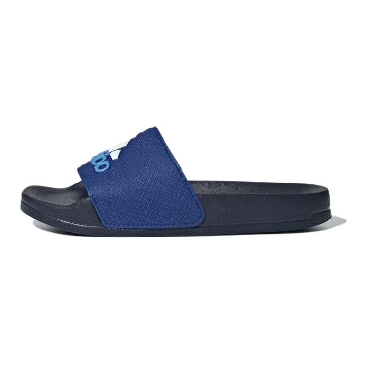 Adidas Adidas ADILETTE SHOWER Synthetic Leather Slip Resistant Abrasion Resistant Kids' Slippers Blue Black Kids'