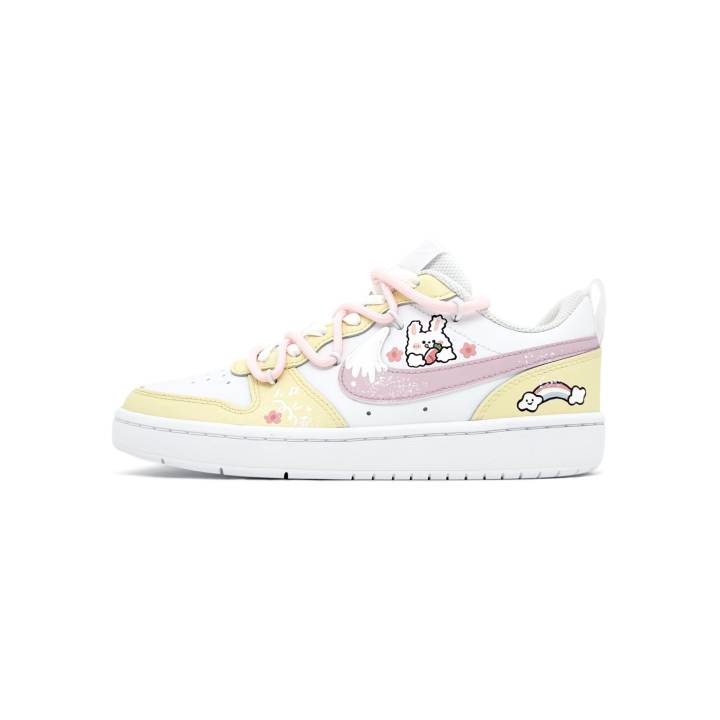 Nike Nike Court Borough Soft Bunny No. 1 Leather Slip Resistant Cushioning Abrasion Resistant