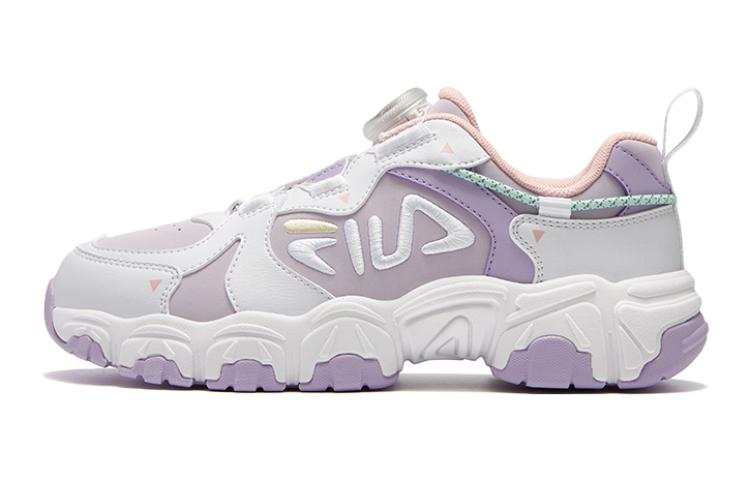 FILA KIDS Cat Paw Abrasion Resistant Breathable Low top Kids' Running Shoes Purple Kids'