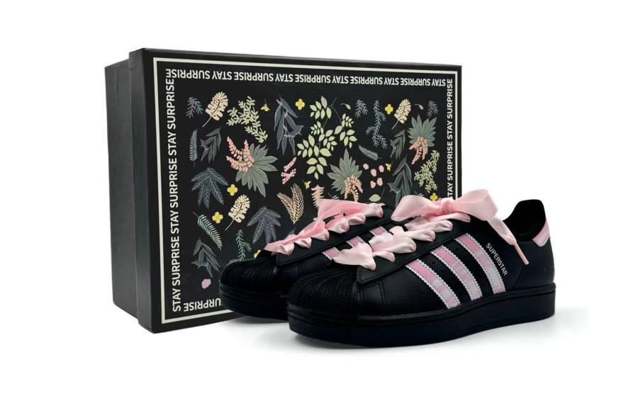 Adidas Originals Superstar 2 Abrasion Resistant Low top Kids' Skateboarding Shoes Rose Pink Teenagers