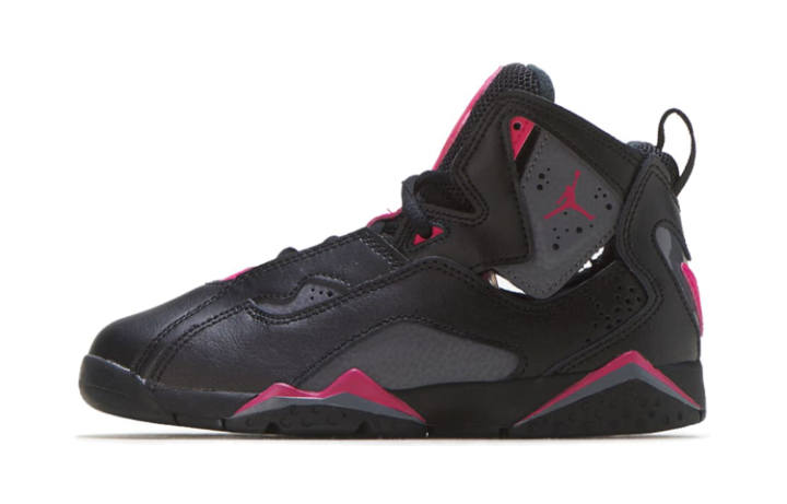 Jordan Jordan True Flight High top Children's Basketball Shoes Black Pink Children Aged 3 7 Years Old